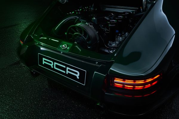 RCR Cars Porsche 911 restomod engine bay with custom air-cooled flat-six engine